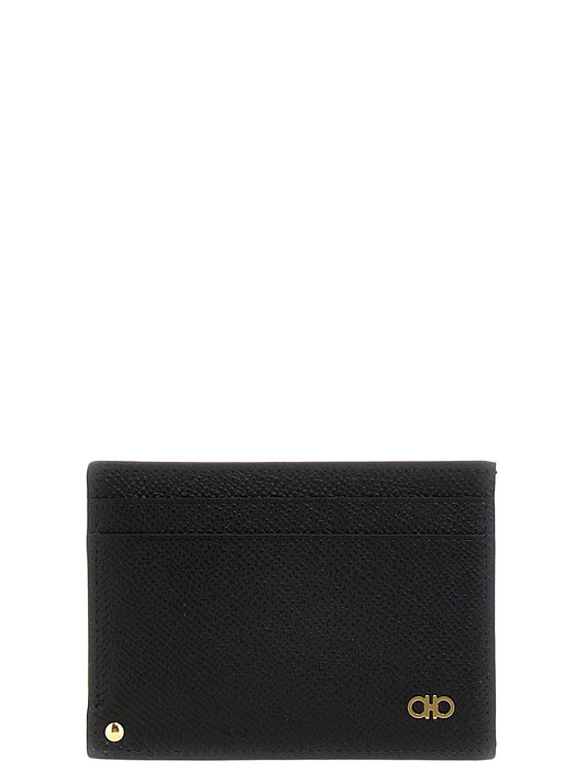 FERRAGAMO 'MICRO GANCIO' CARD HOLDER 775660NERO