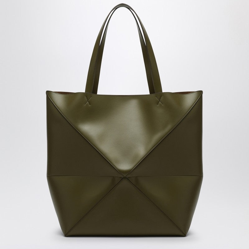 LOEWE Puzzle Fold Tote olive green large bag B933Q18X01LEP_LOEW-8795