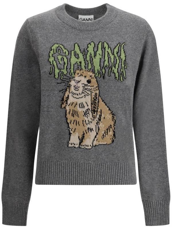 GANNI Sweaters Grey K2502523