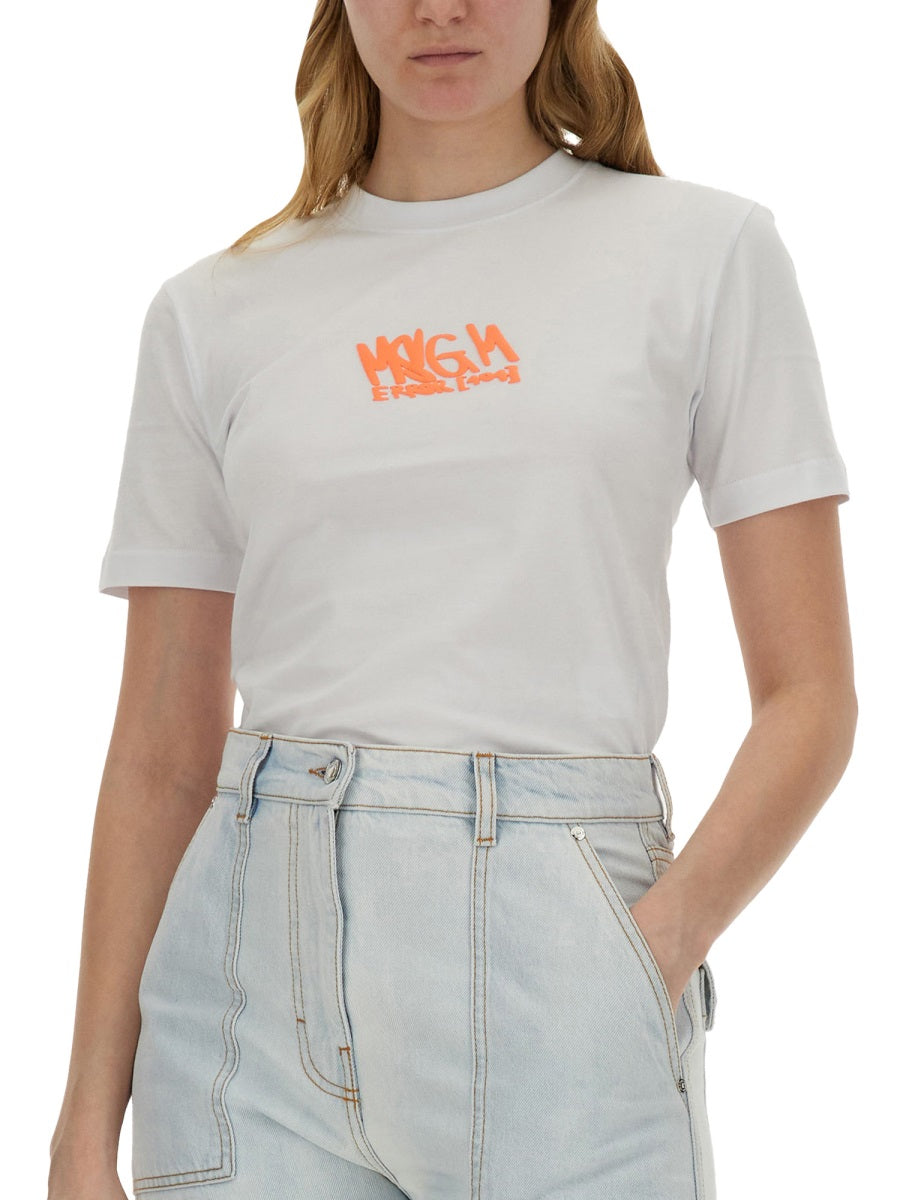 MSGM T-SHIRT WITH LOGO 3641MDM11624700201A