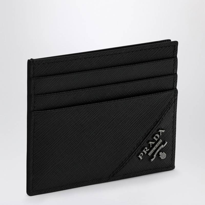 Prada Black/silver Saffiano leather wallet 2MC223QMEQ_PRADA-F0002