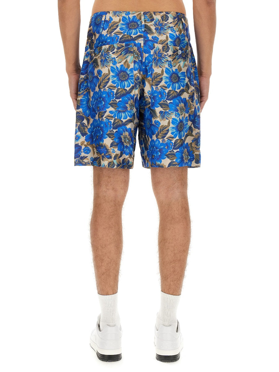 MOSCHINO SHORT ALL OVER BLUE FLOWER 036420571365