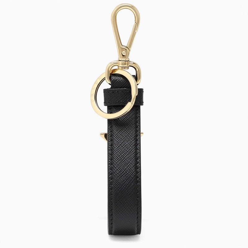 Prada Black/gold Saffiano leather keychain 1PP142053N_PRADA-F0002