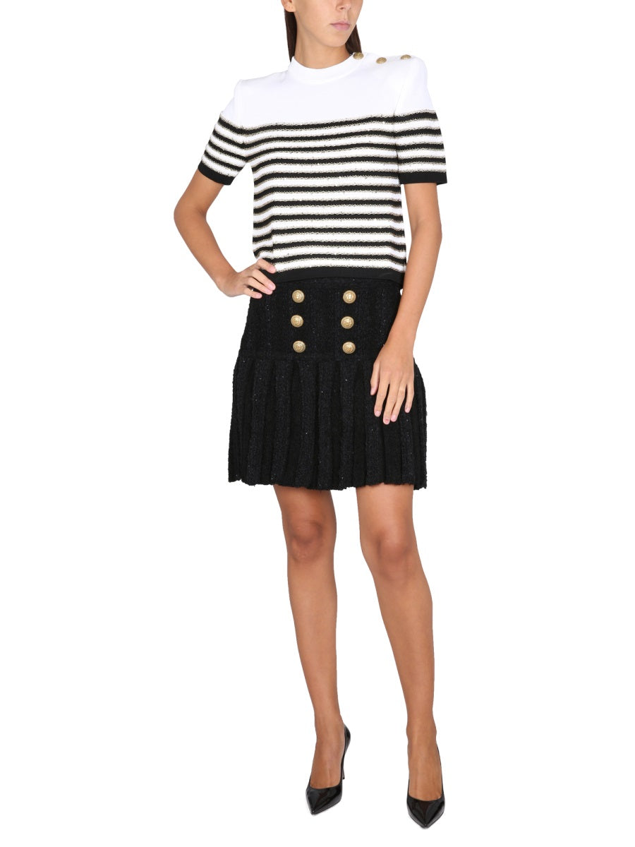 Balmain SKIRT WITH BUTTONS AF1LB659KD760PA