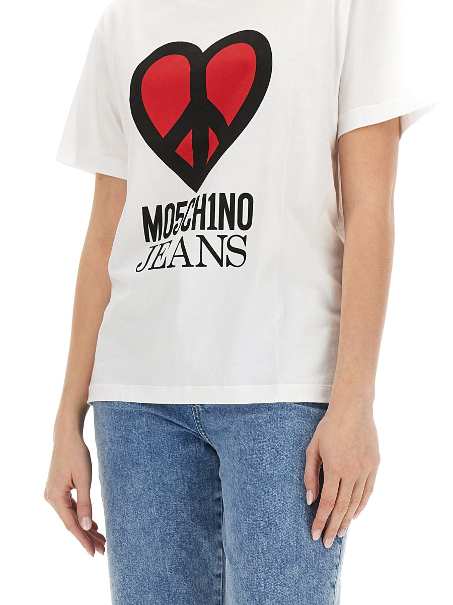 MOSCHINO JEANS T-SHIRT WITH LOGO 071032624001