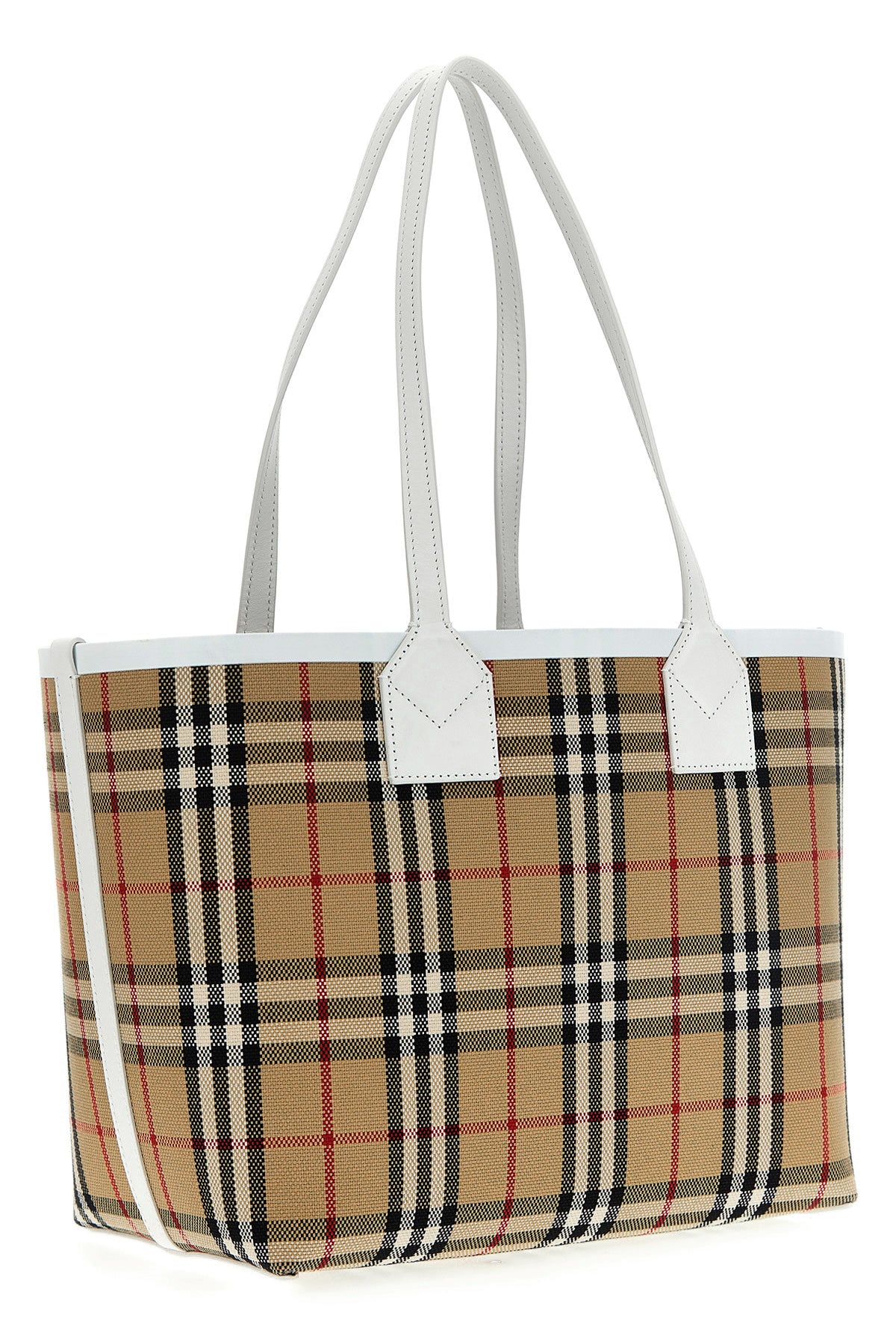 Burberry 'TOTE LONDON' SMALL SHOPPING BAG 8072331VINTAGECHECKWHITE