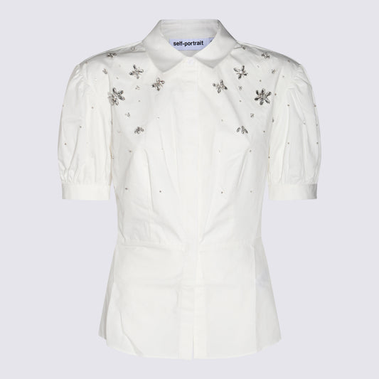 self-portrait Shirts White PF24036TAWWHITE