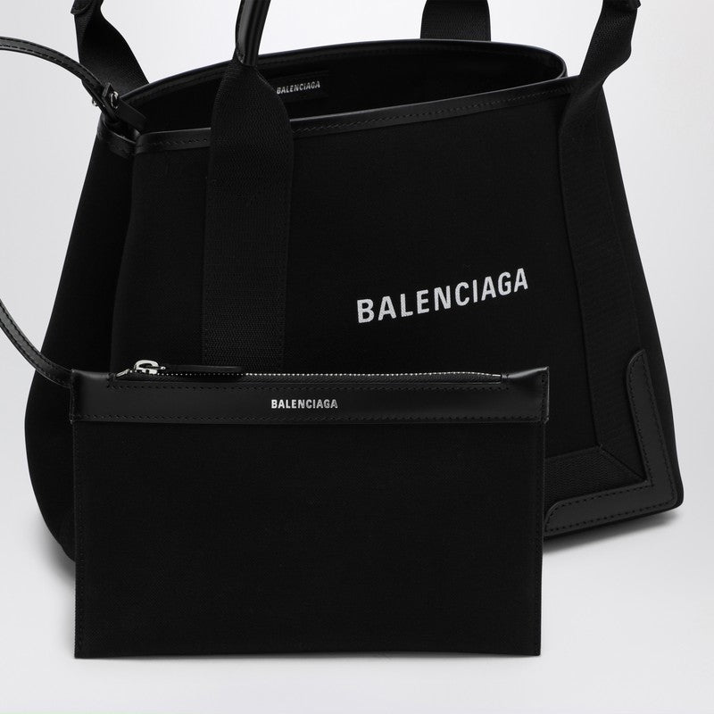 Balenciaga Small black Cabas bag in canvas and leather 3399332HH3NP_BALEN-1000