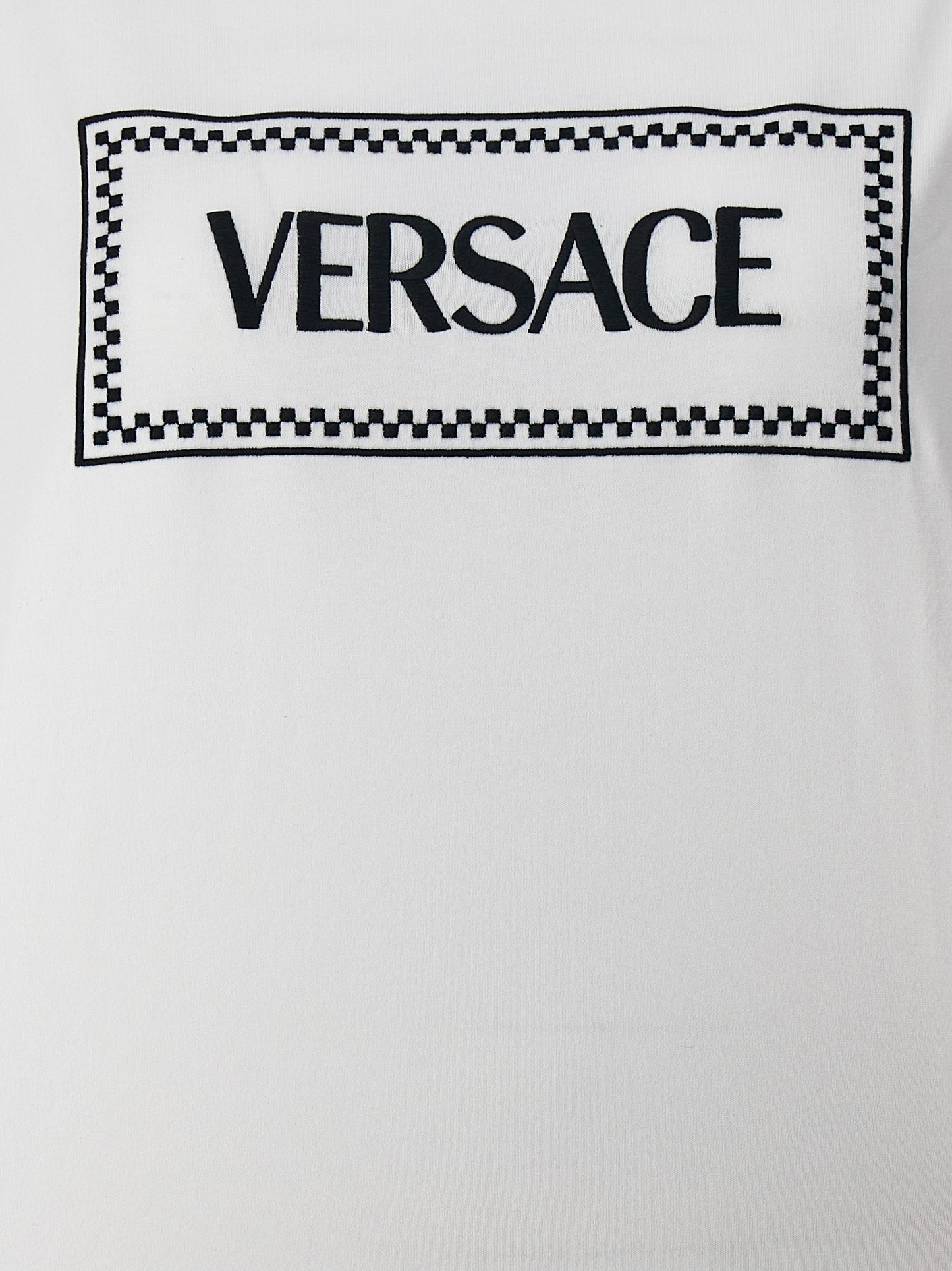 VERSACE EMBROIDERED LOGO T-SHIRT 10118821A085732W020