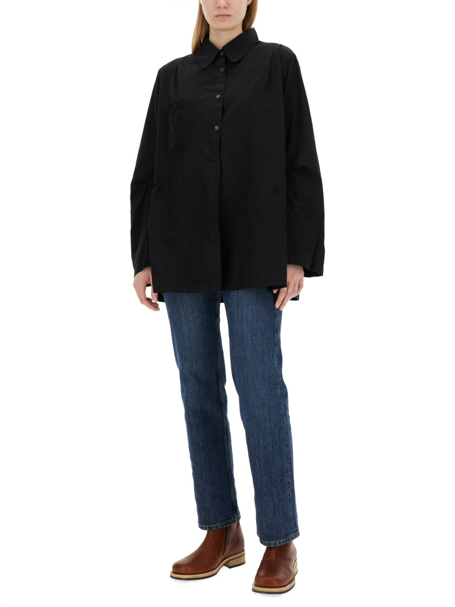 OUR LEGACY OVERSIZE FIT SHIRT W2232MABANTIQUEBLACKPEACHEDCUPRO