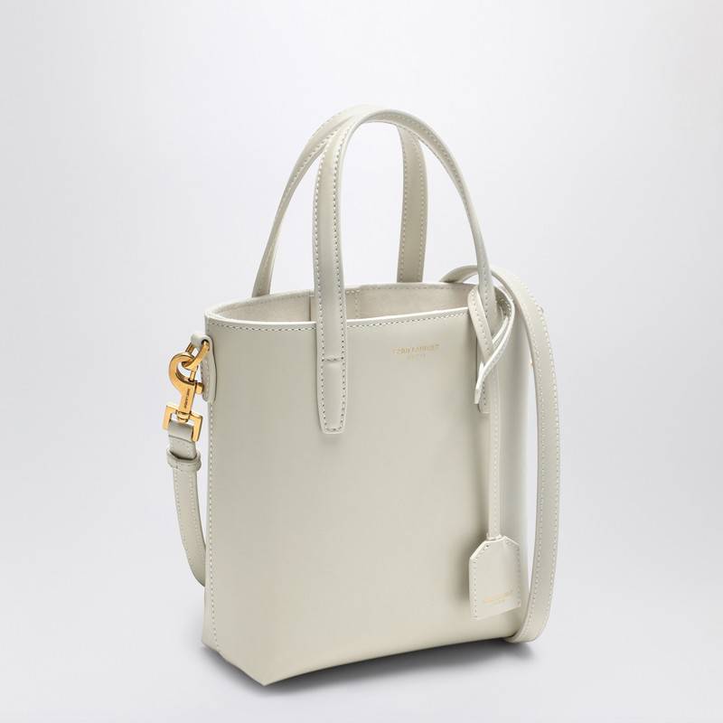 Saint Laurent Cream coloured leather mini shopping bag in Box 773995AADDIO_YSL-9207