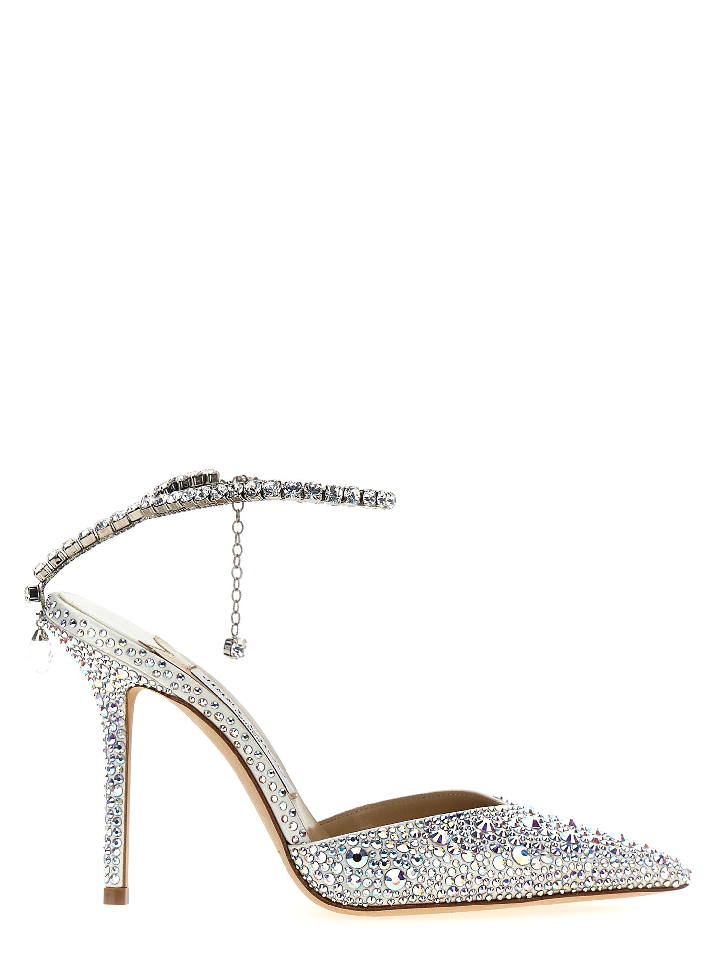 JIMMY CHOO 'SAEDA' PUMPS SAEDA100BAMIVORYCRYSTAL