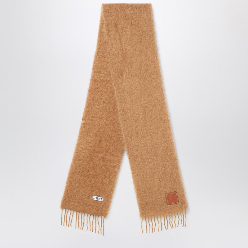 LOEWE Camel-coloured mohair and wool scarf F655254X01DWOP_LOEW-3150