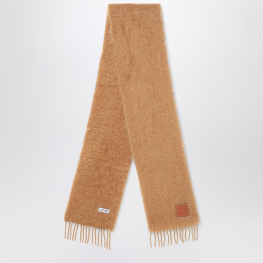 LOEWE Camel-coloured mohair and wool scarf F655254X01DWOP_LOEW-3150