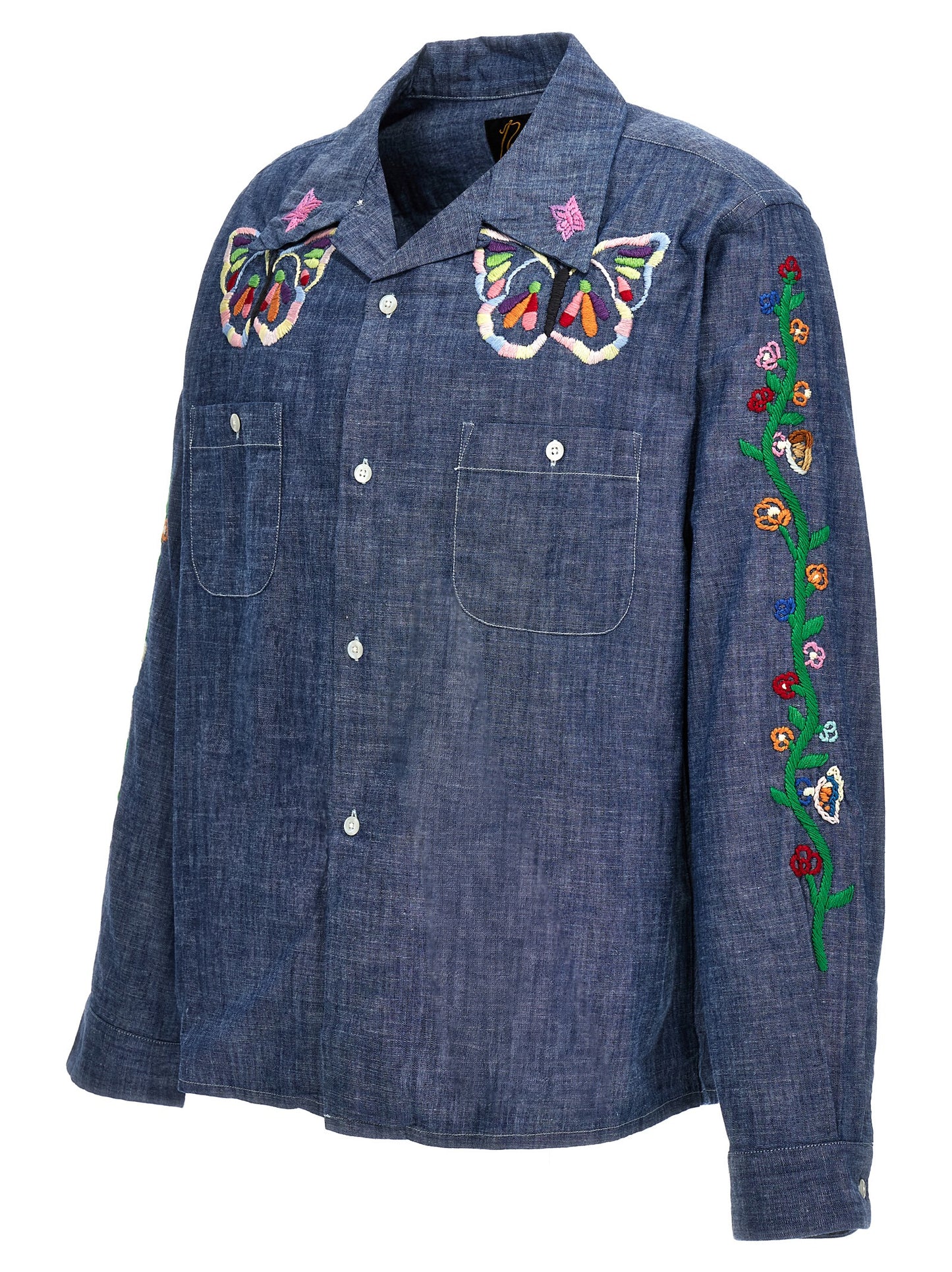 Needles CHAMBRAY EMBROIDERY SHIRT OT212BLUE