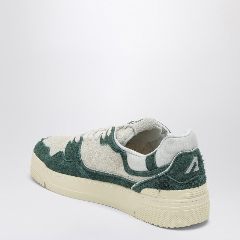 AUTRY White/bottle green suede and mesh CLC sneakers ROLMSH05P_AUTRY-SH05