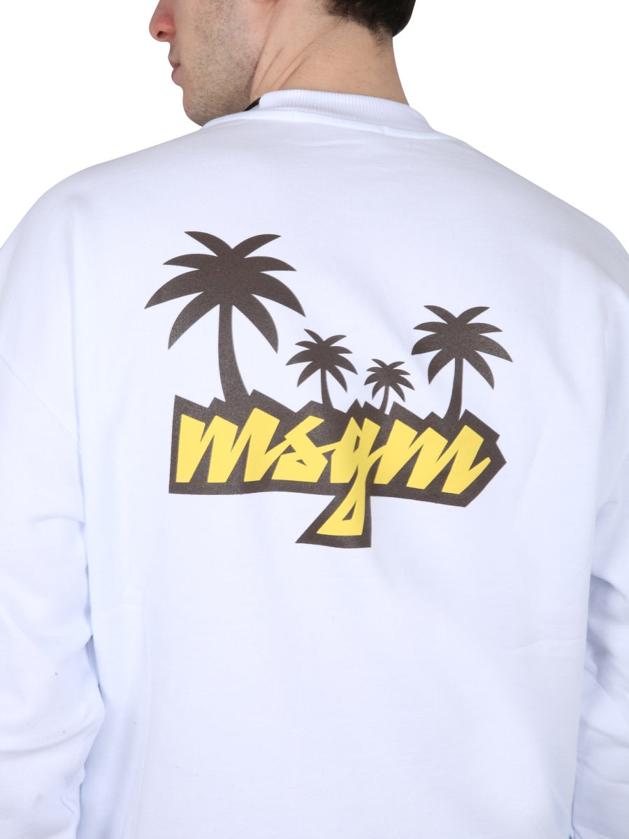 MSGM CREWNECK SWEATSHIRT WITH LOGO 3440MM19223700001