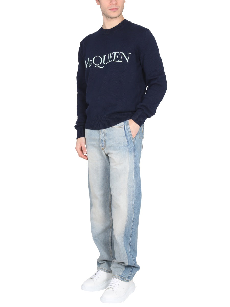 Alexander McQUEEN COTTON LOGO EMBROIDERY JERSEY 651184Q1XAY4064