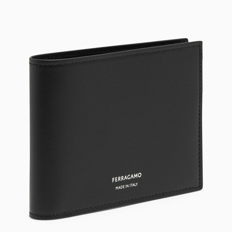 FERRAGAMO Black leather wallet with logo 0770089LEO_FERRA-NR