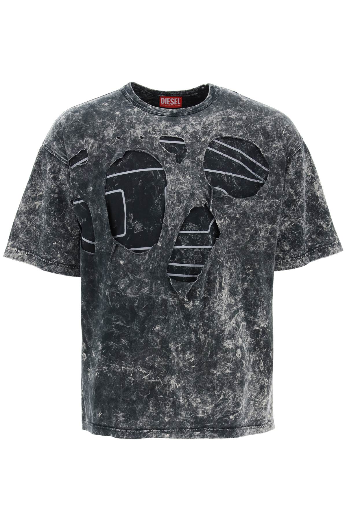 Diesel destroyed t-shirt with peel A136350DQAM9XXA