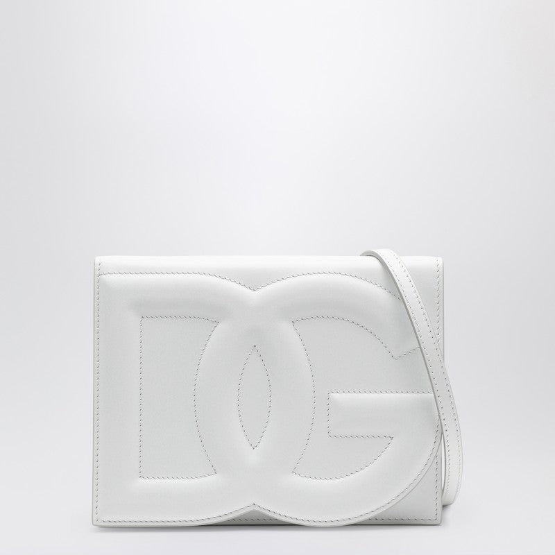 Dolce & Gabbana White DG logo leather shoulder bag BB7287AW576P_DOLCE-80002