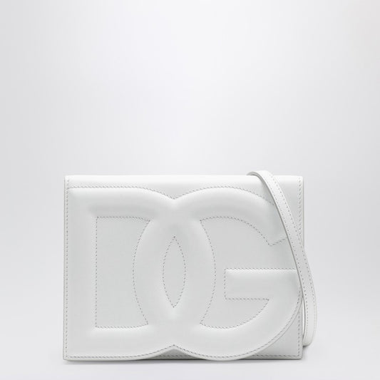 Dolce & Gabbana White DG logo leather shoulder bag BB7287AW576P_DOLCE-80002