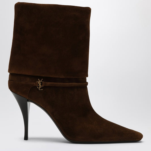 Saint Laurent Brown Niki boots in suede 8013930LI00P_YSL-2701