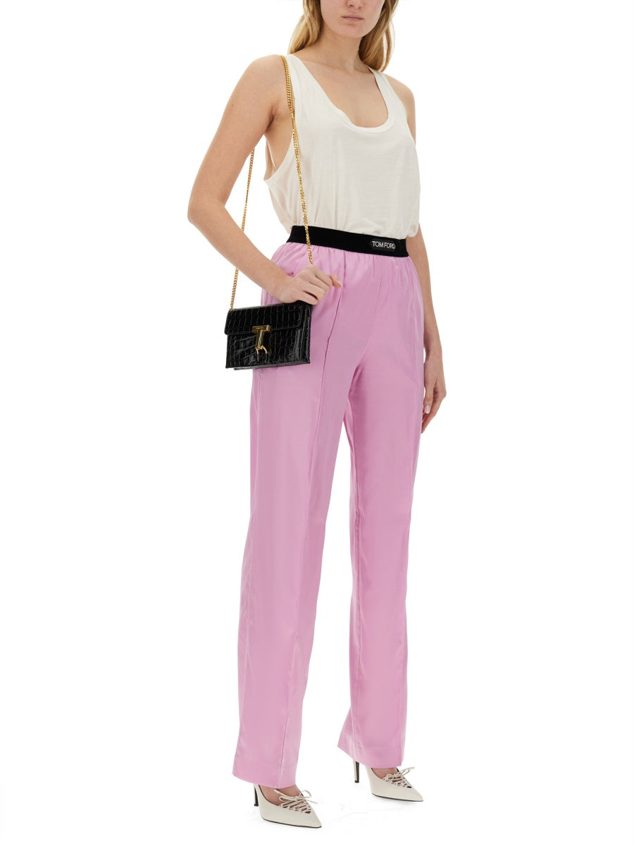 TOM FORD PANTS WITH LOGO PAW397FAX881GV377