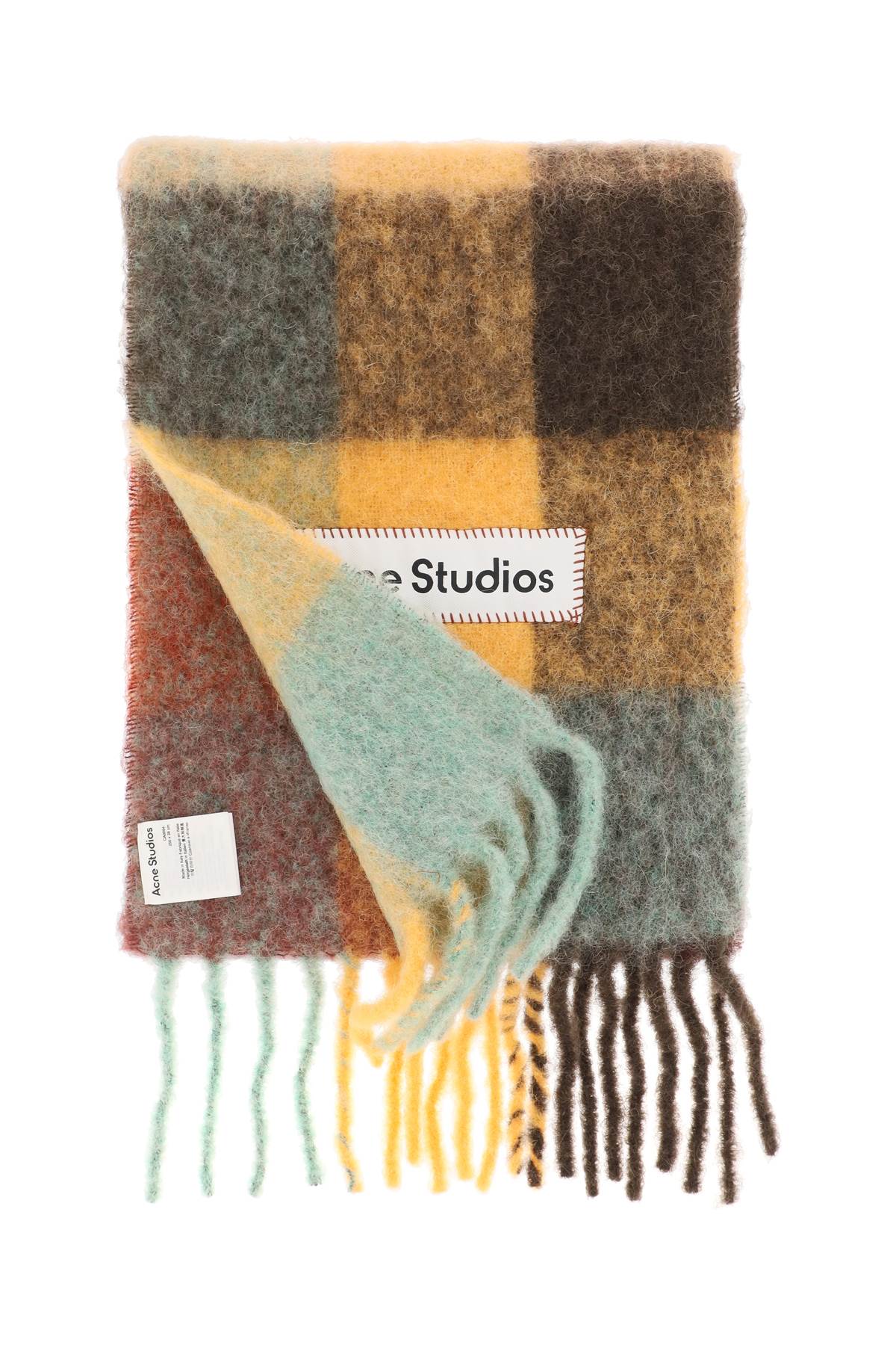 Acne Studios checkered mohair scarf CA0084BO9CB