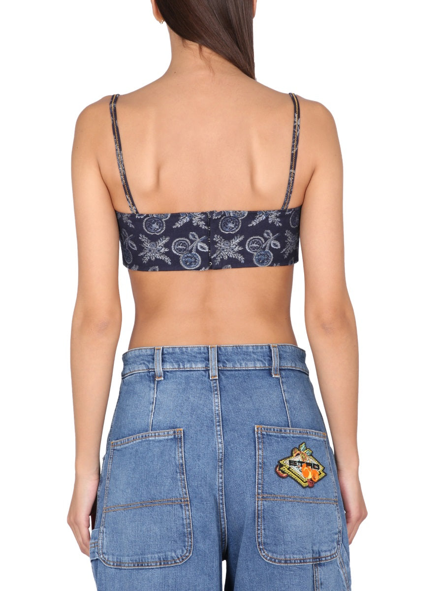 ETRO JACQUARD DEMIN BRALETTE TOP 1260516170200