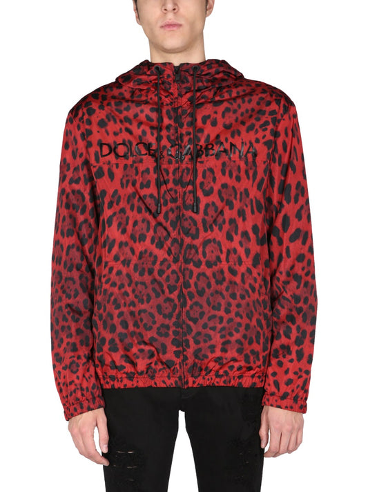 Dolce & Gabbana JACKET WITH ANIMAL PRINT G9WJ5TFSMBDHR13N