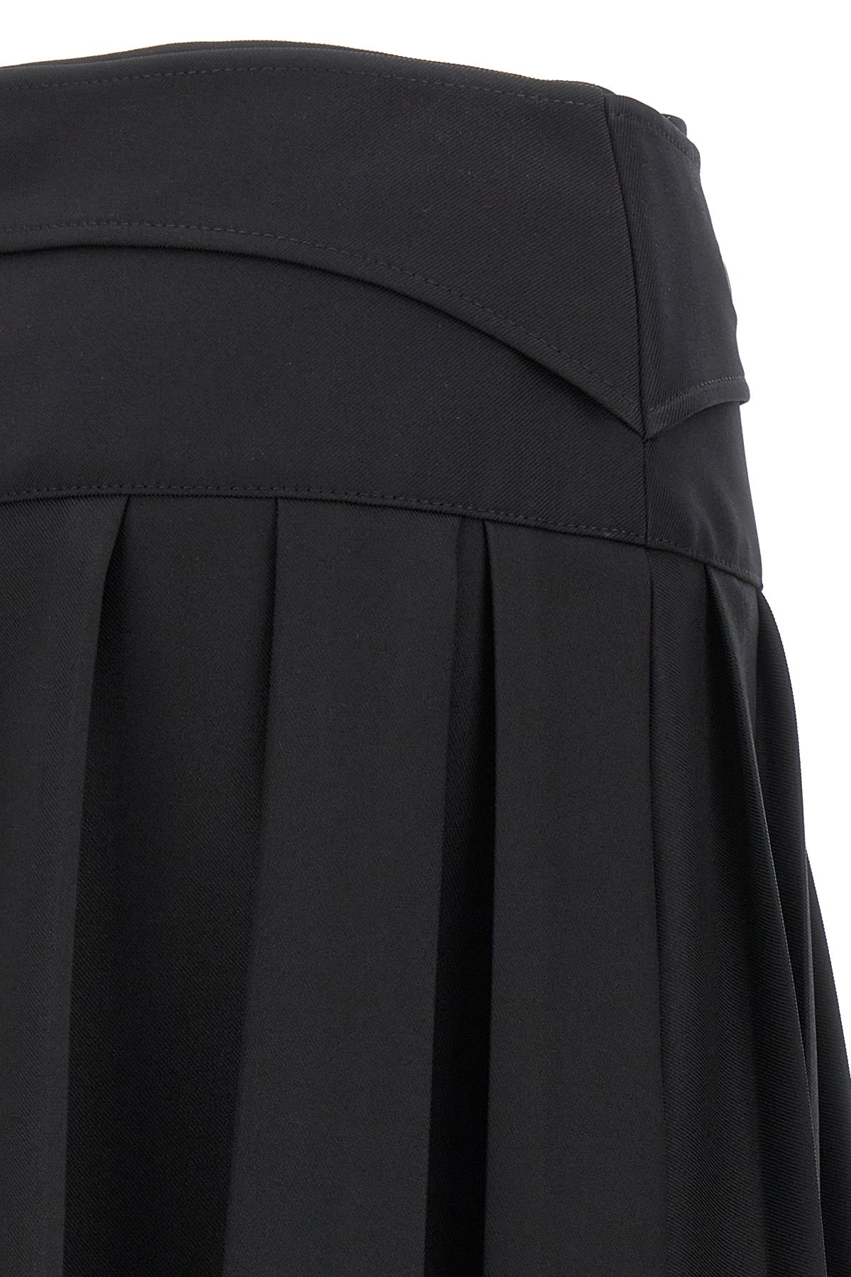 Off-White PLEATED MIDI SKIRT OWCW006F23FAB00210001000