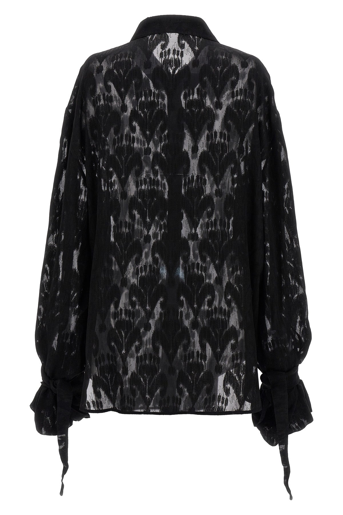 Saint Laurent TRANSPARENT SILK PATTERN SHIRT. 730442Y2G191000