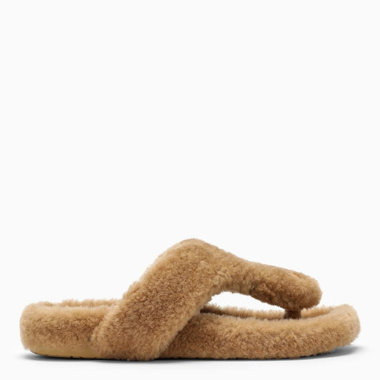 LOEWE Ease beige sheepskin sandal L815465X80WON_LOEW-8812