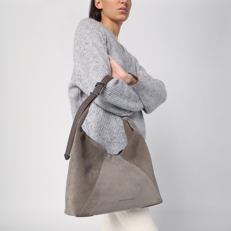 Brunello Cucinelli BC Duo grey hobo bag MBHID3678LEP_CUCIN-C8212