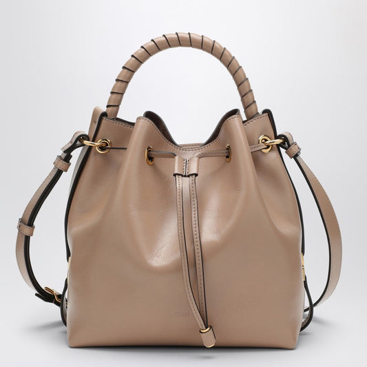 Chloé Marcie bucket bag in deep beige leather CHC24AS606N57P_CHLOE-28V