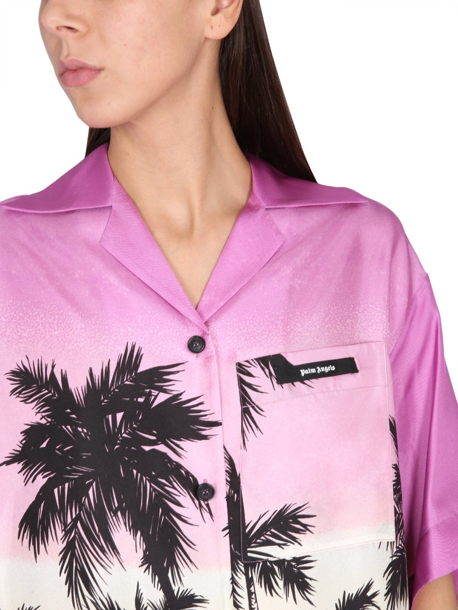 Palm Angels SUNSET PRINT SHIRT PWGG001S23FAB0063710