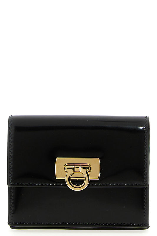 FERRAGAMO 'GANCINI' WALLET 0760658BLACK