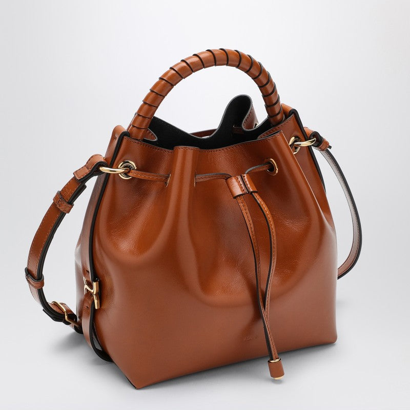 Chloé Marcie bucket bag in Clay-coloured leather CHC24AS606N57P_CHLOE-26M