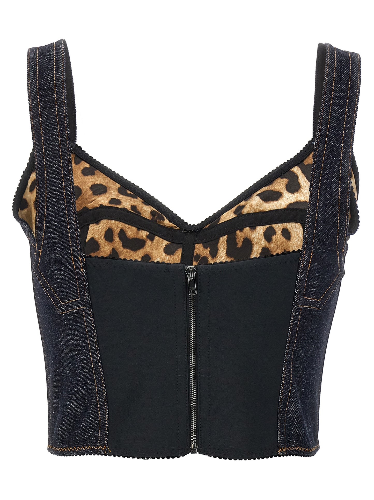 Dolce & Gabbana DENIM CORSET TOP F7W98DG8KQ3S9001