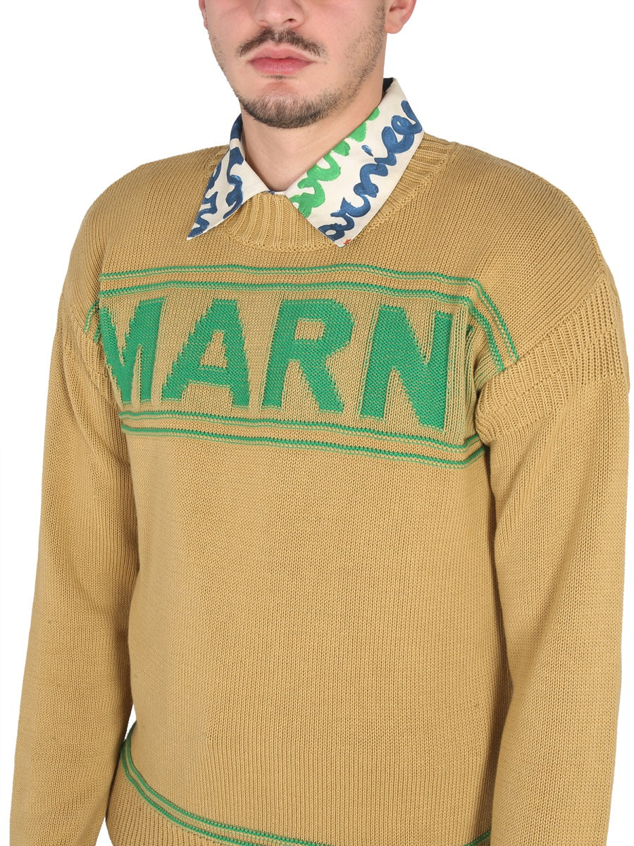 Marni KNIT SWEATSHIRT WITH LOGO GCMG0293Q0UFC40000V24