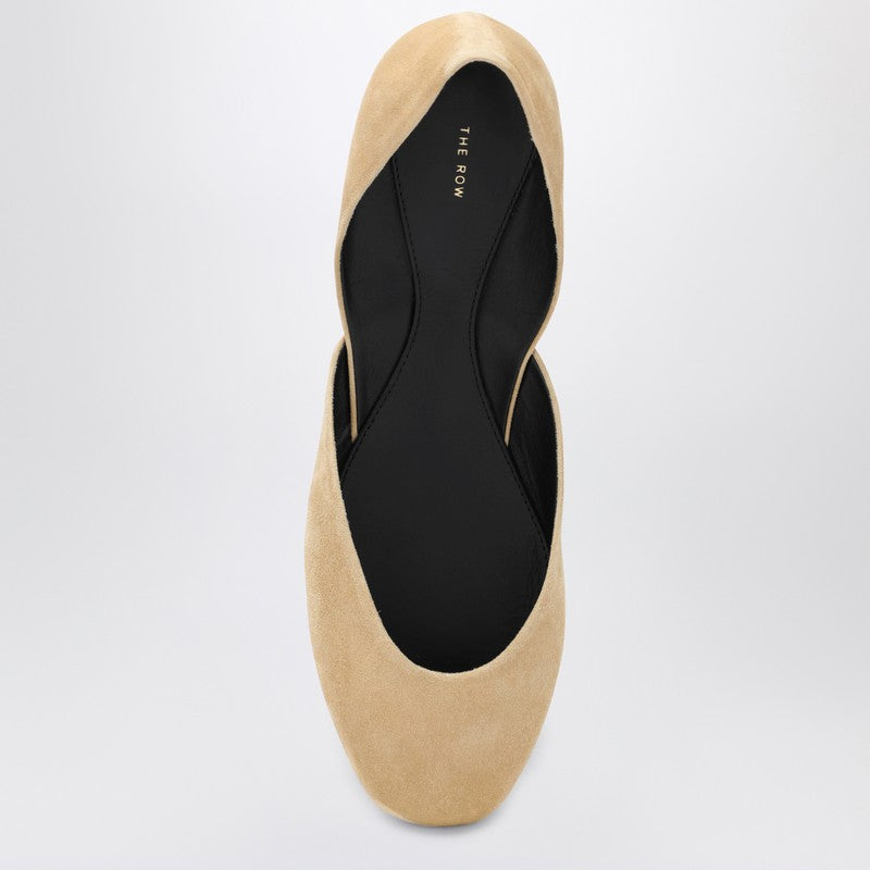 The Row Gemma Ballet Slipper beige suede F1518L21O_THERO-TRC