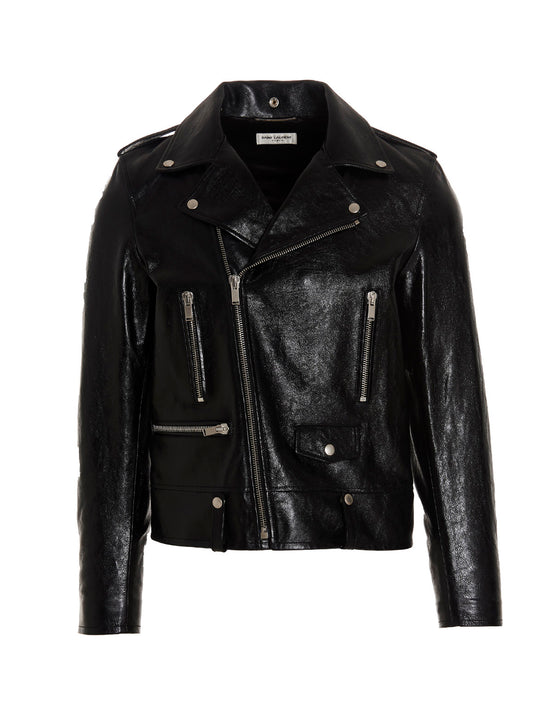 Saint Laurent 'CLASSIC MOTORCYCLE' LEATHER JACKET 484284YC2NI1000