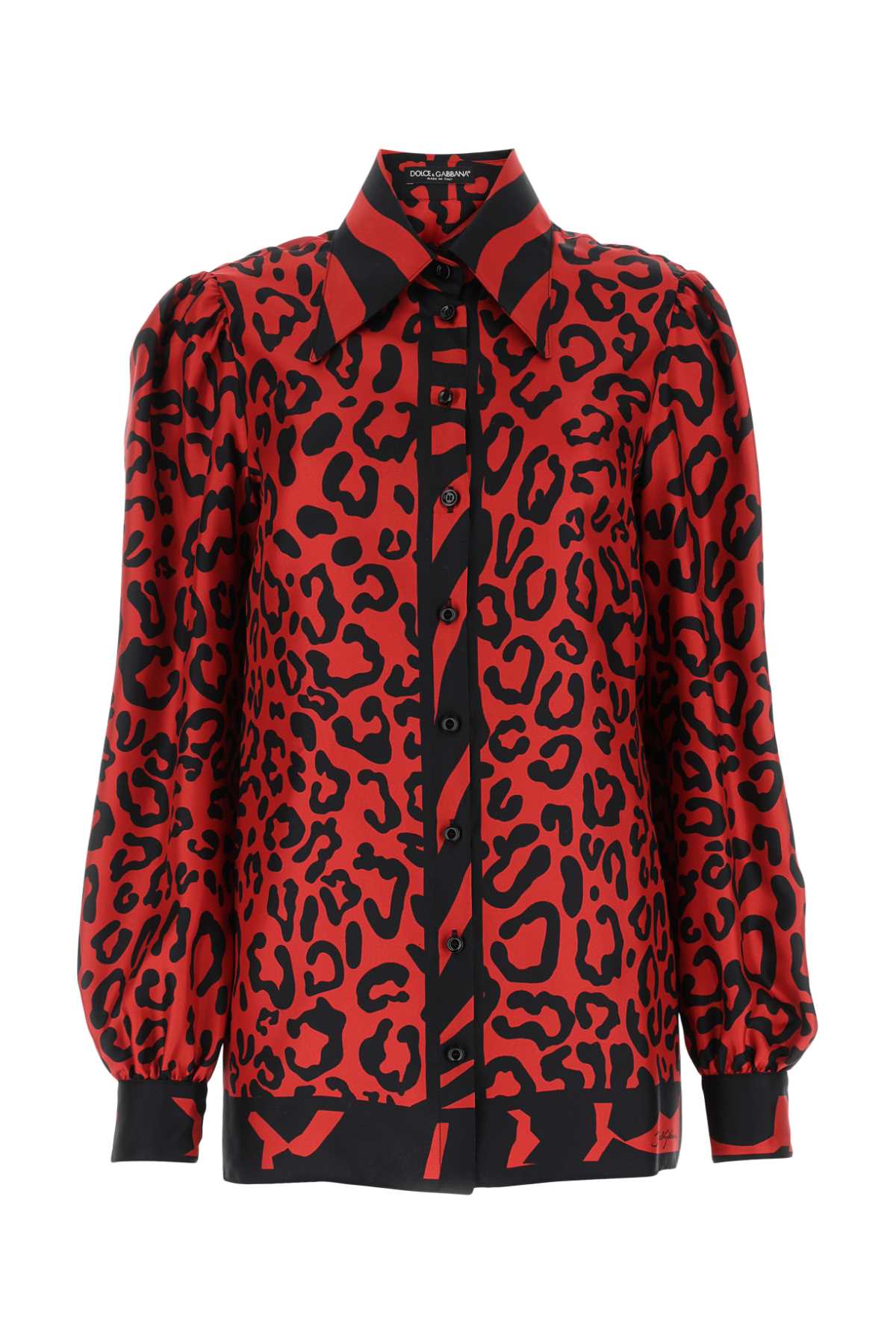 Dolce & Gabbana LEOPARD AND ZEBRA PRINT SHIRT F5P45TGDBKSS9000