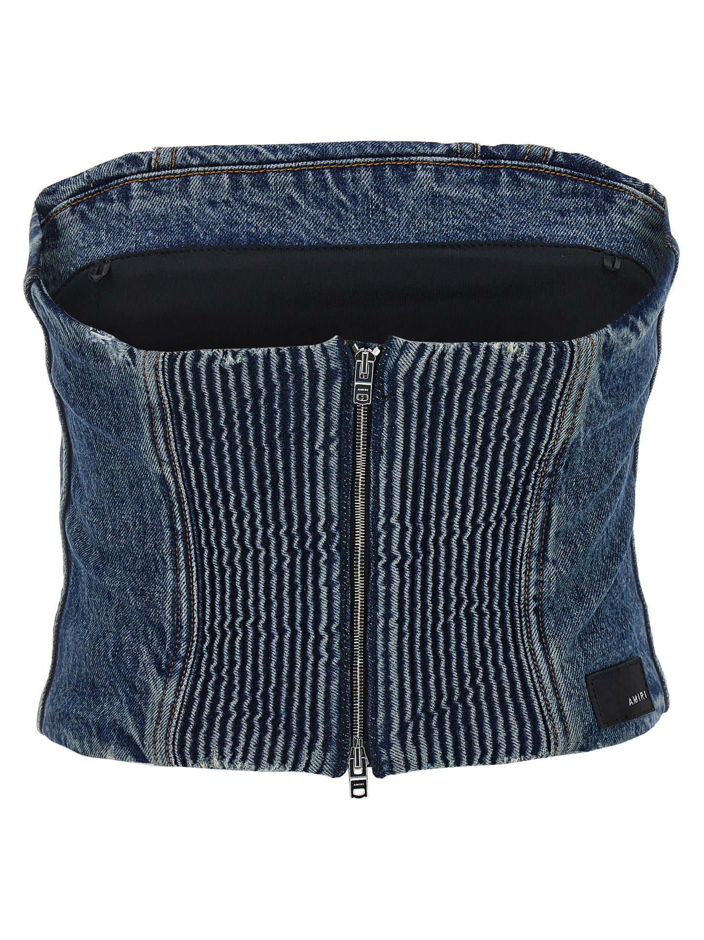 AMIRI DENIM BUSTIER TOP PS24WDF005