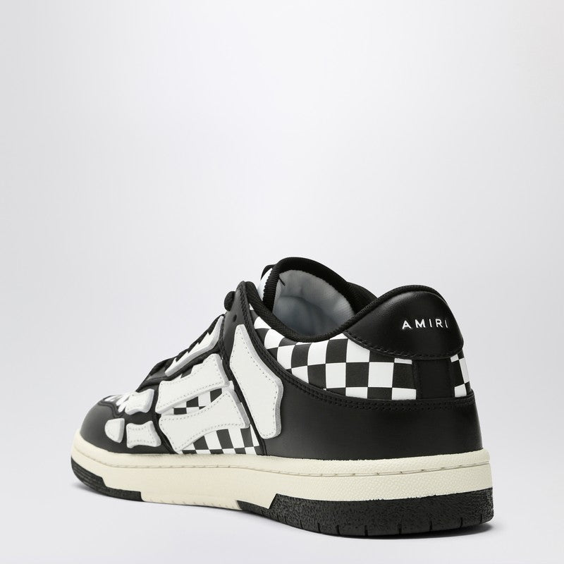 AMIRI Skel Top Low Black/White Plaid Sneaker AMFOSR1032LEP_AMIRI-099