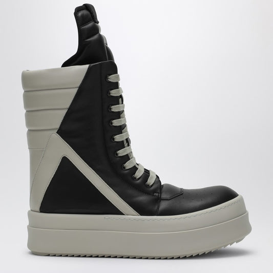 Rick Owens Geobasket black/pearl grey high sneaker RR02D6855LCOP_RICKO-988