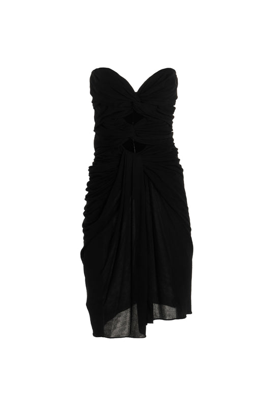 Saint Laurent DRAPED CUT OUT DRESS 708358Y5F631000