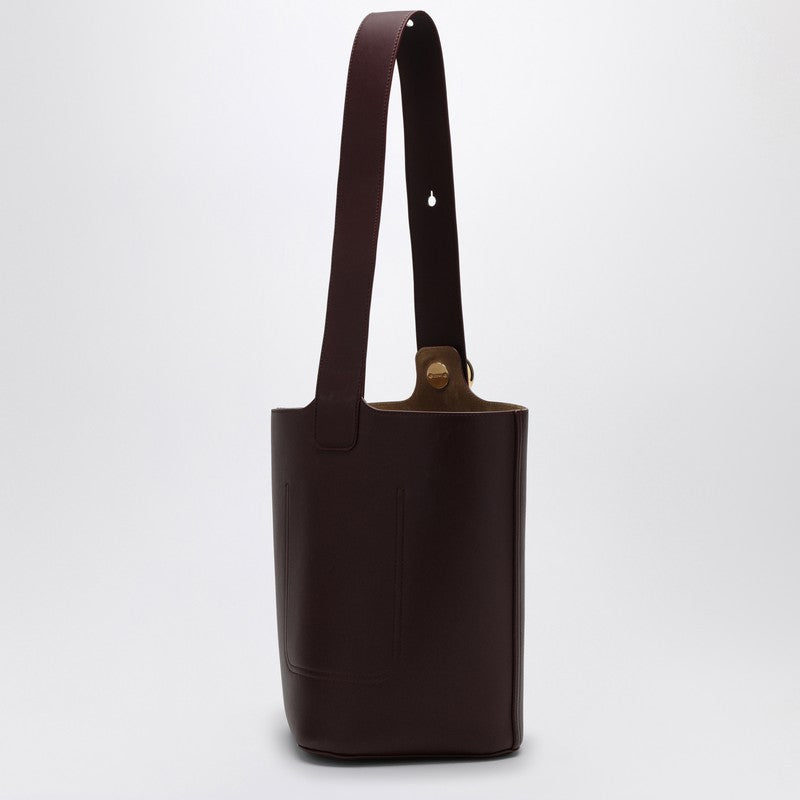 LOEWE Burgundy colour calfskin Pebble Bucket medium bag AANBBBWX01LEP_LOEW-7240