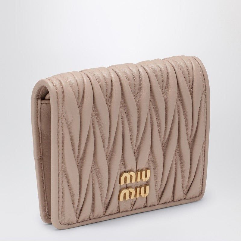 MIU MIU Powder matelassé leather small wallet 5MV2042FPPP_MIU-F0236